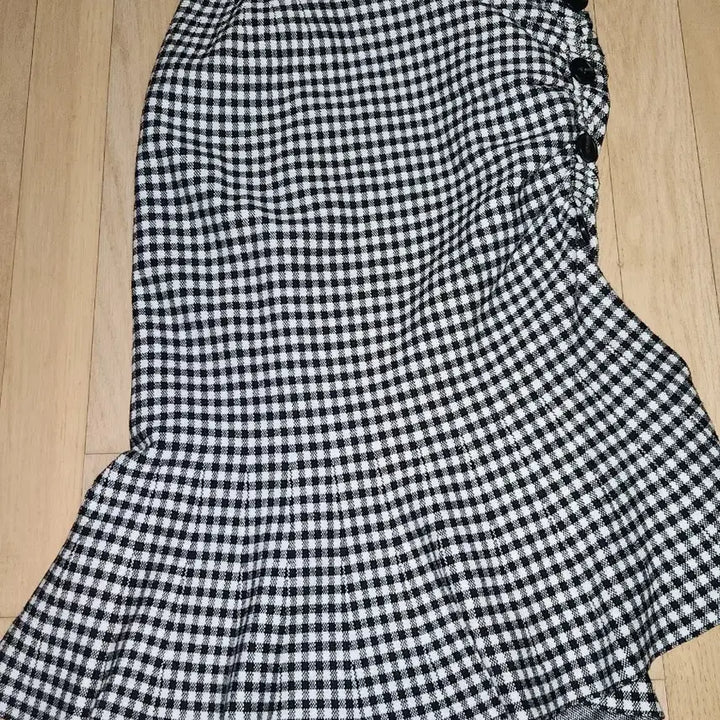 [BUNJANG] Gingham Check Mermaid Skirt / 깅엄 체크 머메이드 스커트입니더