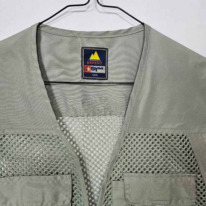 [BUNJANG] SYM Technical Expert Mesh Vest Khaki / SYM 테크니컬 엑스퍼트 메쉬 조끼 100 L 카키 새제품