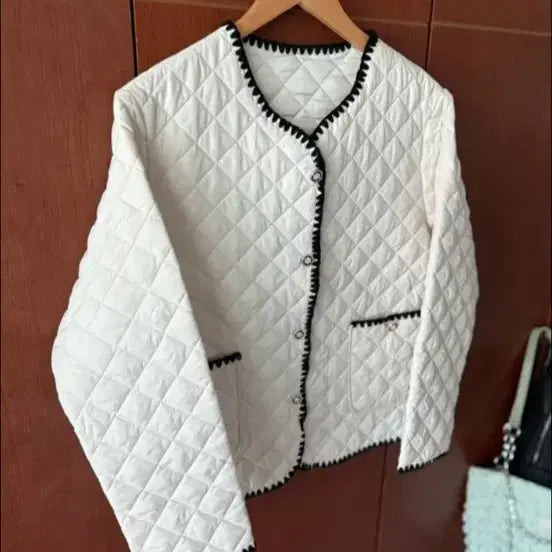 [BUNJANG] Ivory Quilting Jacket / 아이보리 퀼팅 자켓
