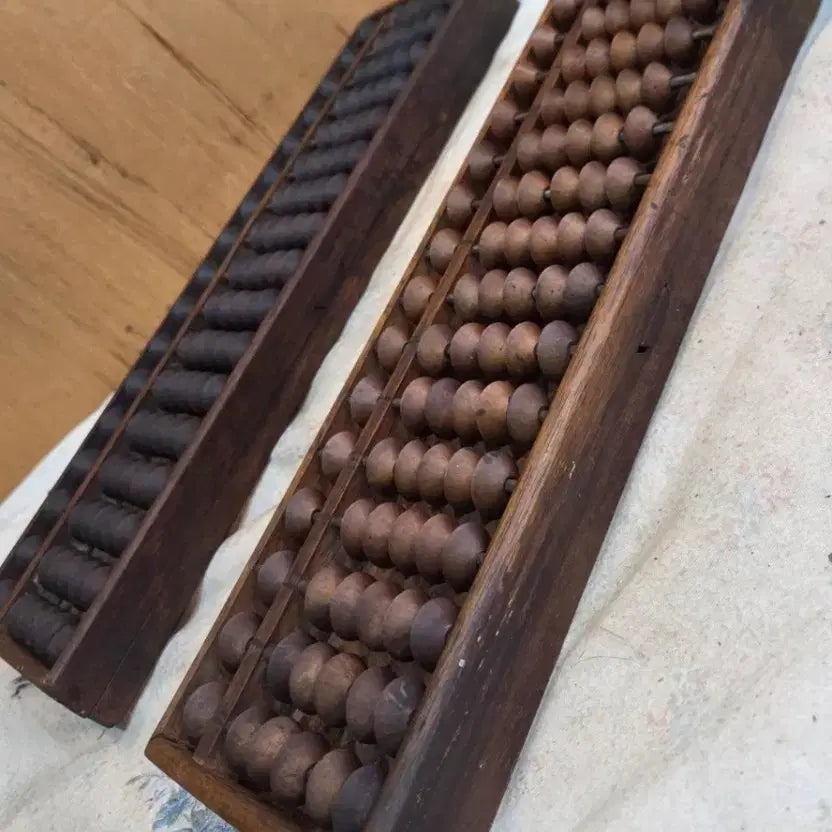 [SOLD OUT] 옛날 골동 5알 나무주판 2점