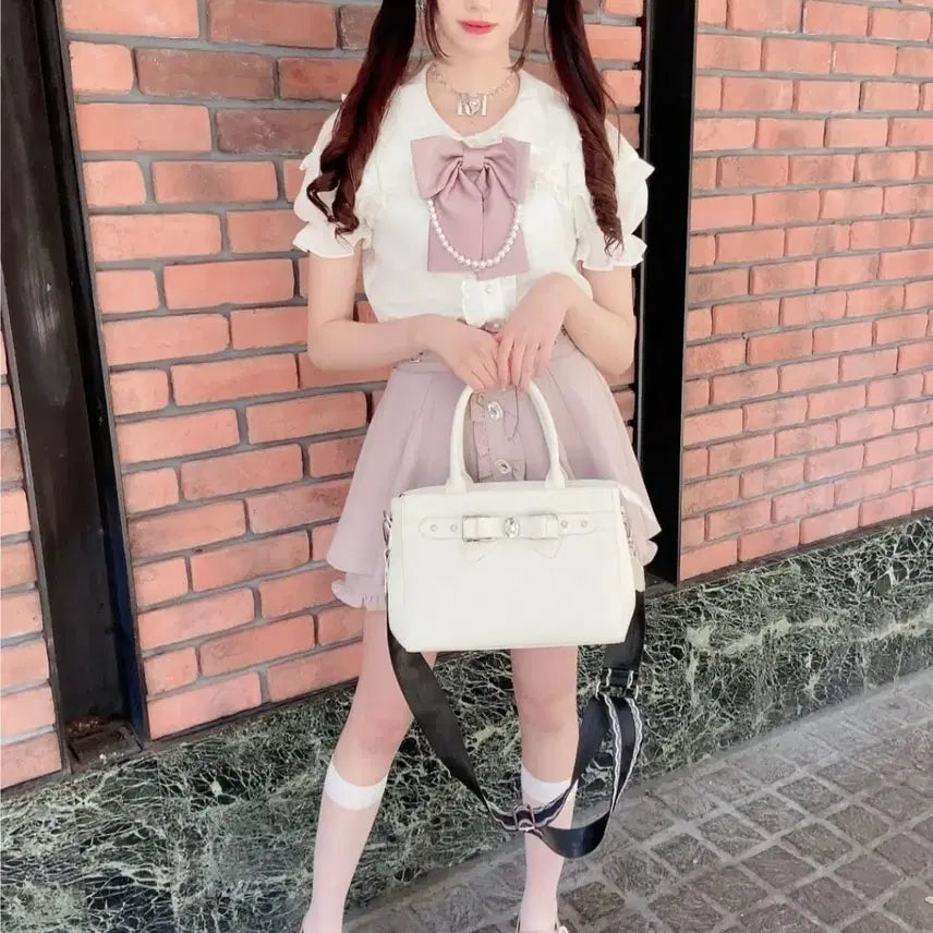 [BUNJANG] Ankruz Tote Bag Sky Blue / 앙크루즈 가방 소라색