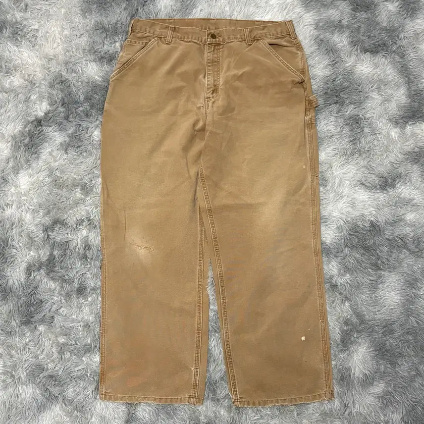 [BUNJANG] Vintage Carhartt B11 Tan Single Knee Baggy Carpenter Pants / 빈티지 칼하트 B11 TAN 싱글니 배기 카펜터 팬츠