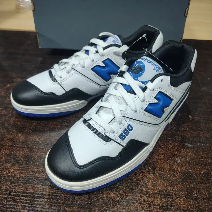 [BUNJANG] New Balance 550 Sneakers (White/Blue/Black) / 280 새상품 뉴발란스 550 모델
