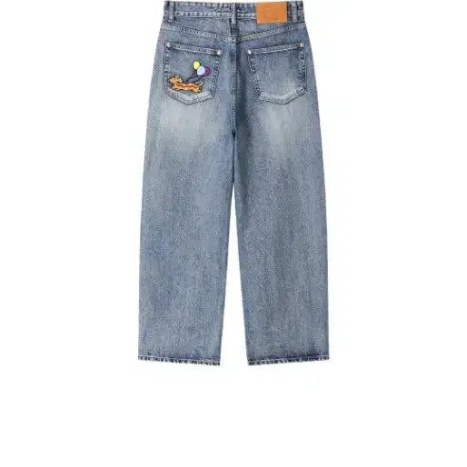 [BUNJANG] 9999Archive x MIKO Collaboration Embroidered Denim Pants / 9999아카이브 데님팬츠