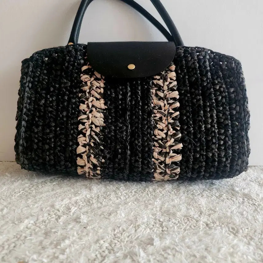 [BUNJANG] Handmade Raffia Tote Bag / 핸드메이드 뜨개 토트백입니다