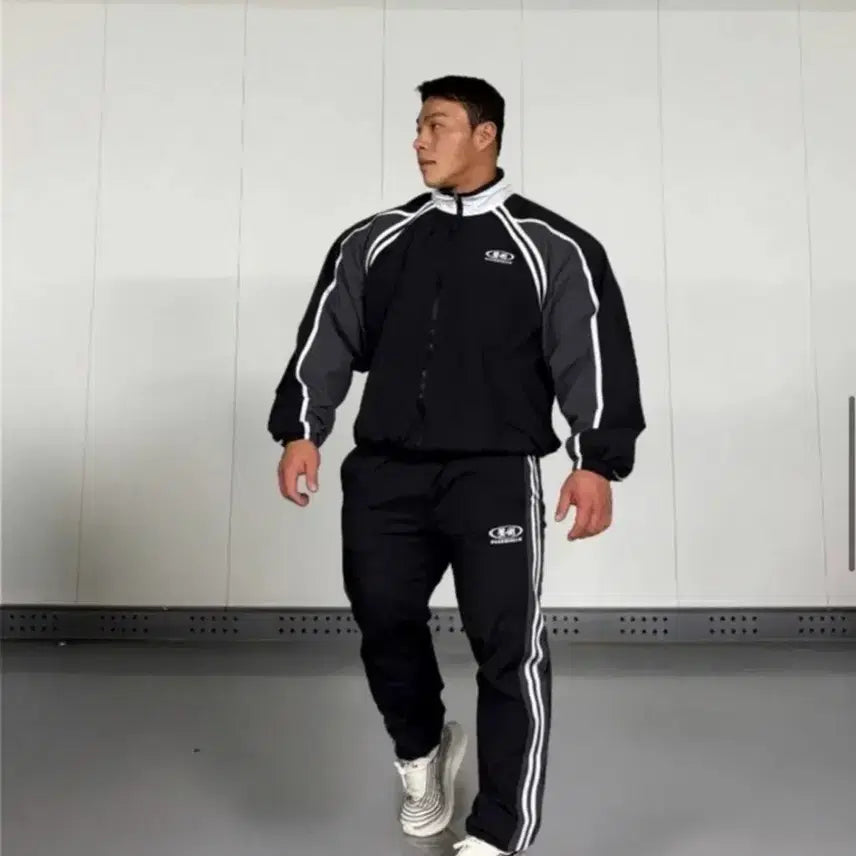 [BUNJANG] Apdo004 Black Training Set - Size M / 압도004 트레이닝복 세트