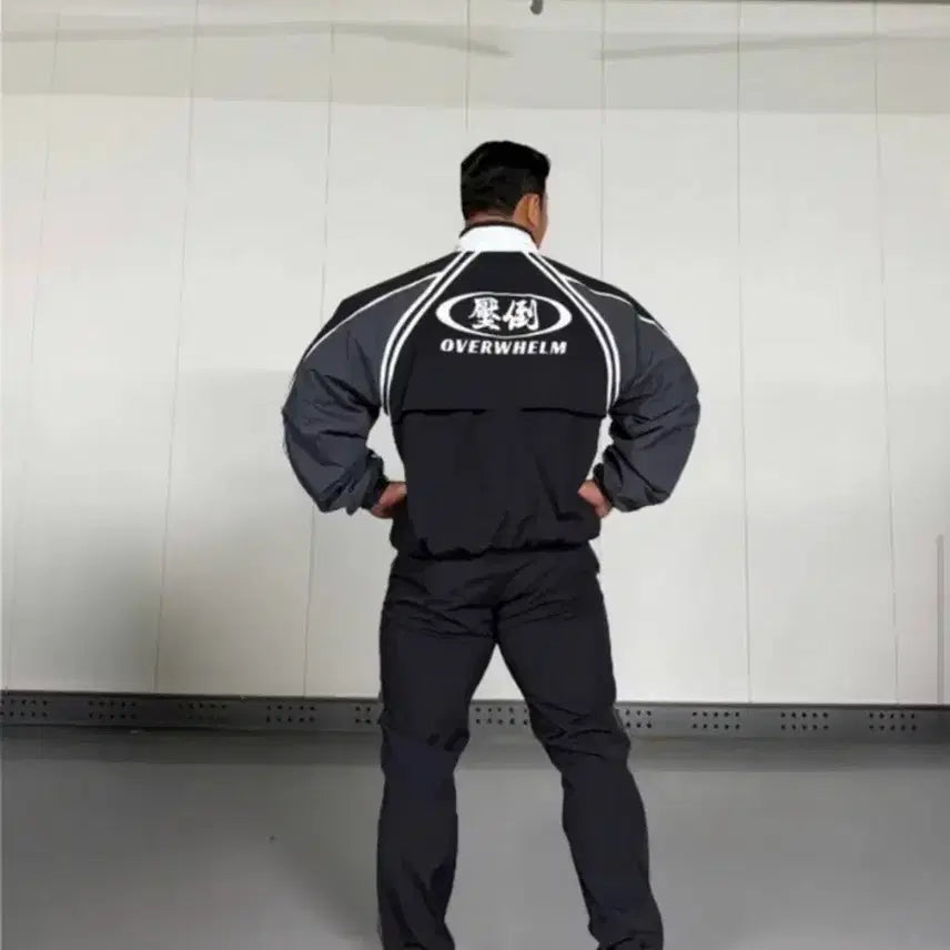 [BUNJANG] Apdo004 Black Training Set - Size M / 압도004 트레이닝복 세트