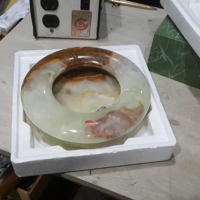 [BUNJANG] Large Jade Ashtray / 미사용 대형 옥돌 재떨이