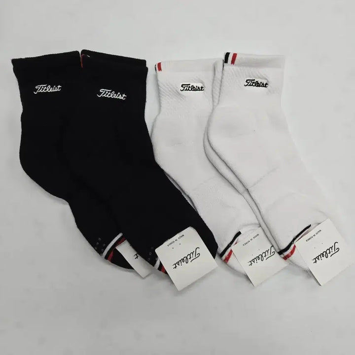 [BUNJANG] Titleist Golf Socks Black/White (8 Pairs) / 타이틀리스트 골프 양말 블랙/화이트 8켤레
