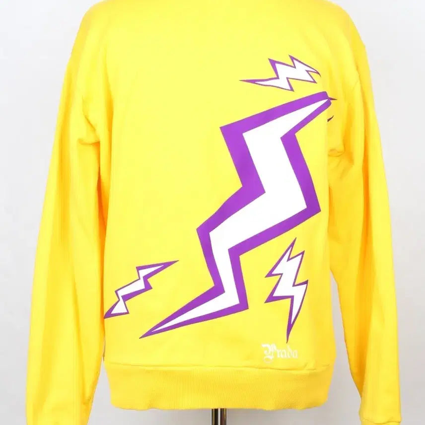 [BUNJANG] Prada Thunder Yellow Sweatshirt XS / 프라다 썬더 옐로우 맨투맨 XS(90~95)