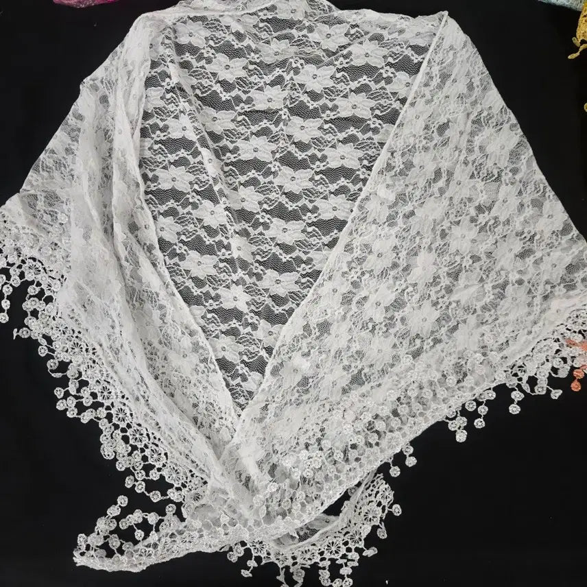 [BUNJANG] Lace Shawl Scarf (10-Piece Set) / 숄(10장)스카프 (색상 랜덤)