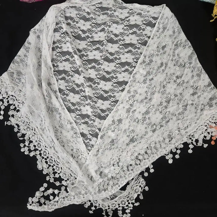 [BUNJANG] Lace Shawl Scarf (10-Piece Set) / 숄(10장)스카프 (색상 랜덤)