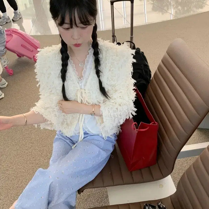 [BUNJANG] Bycini Lace Tassel Cardigan / 바이씨니 제작 레이스 수술 가디건