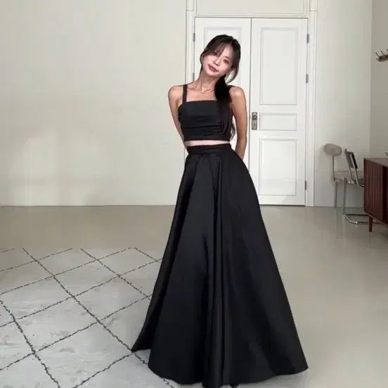 [BUNJANG] Mobandi Judy Two-Piece Black Dress / 모반디 주디 투피스 드레스(셀프웨딩,웨딩촬영