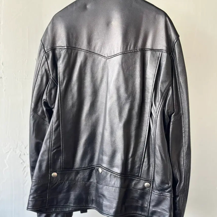 [BUNJANG] Real Leather Double Rider Jacket / 더블 라이더 가죽 자켓