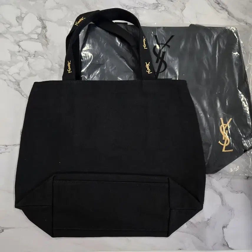 [BUNJANG] Saint Laurent Black Logo Tote Bag / 입생로랑 블랙 로고 토트백 새상품