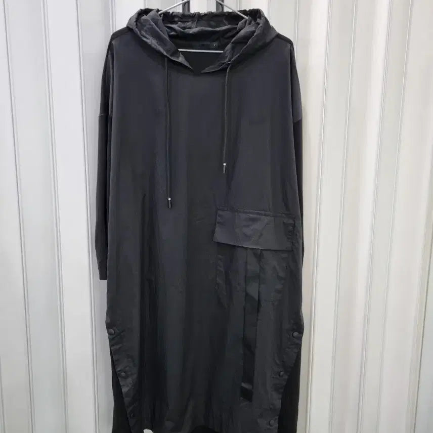 [SOLD OUT] 블랙 롱 후드 원피스