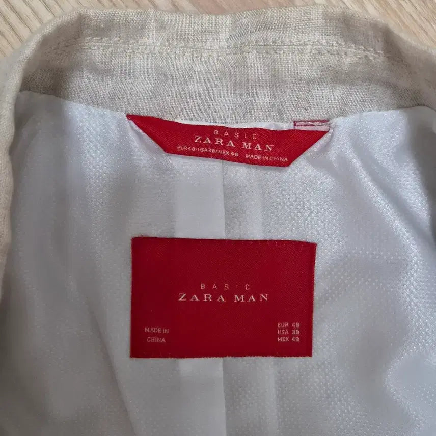 [SOLD OUT] (새상품) 자라 ZARA MAN 베이지 린넨 블레이저