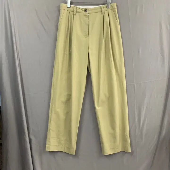 [BUNJANG] M SIENNE Martin Tuck Beige Cotton Pants / M SIENNE 시엔느 마틴 턱 베이지 팬츠 면바지