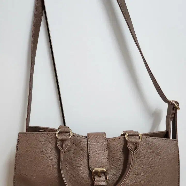 [BUNJANG] Anne Klein Saffiano Leather Crossbody Tote Bag / 앤클라인  사피아노 크로스백 토트백