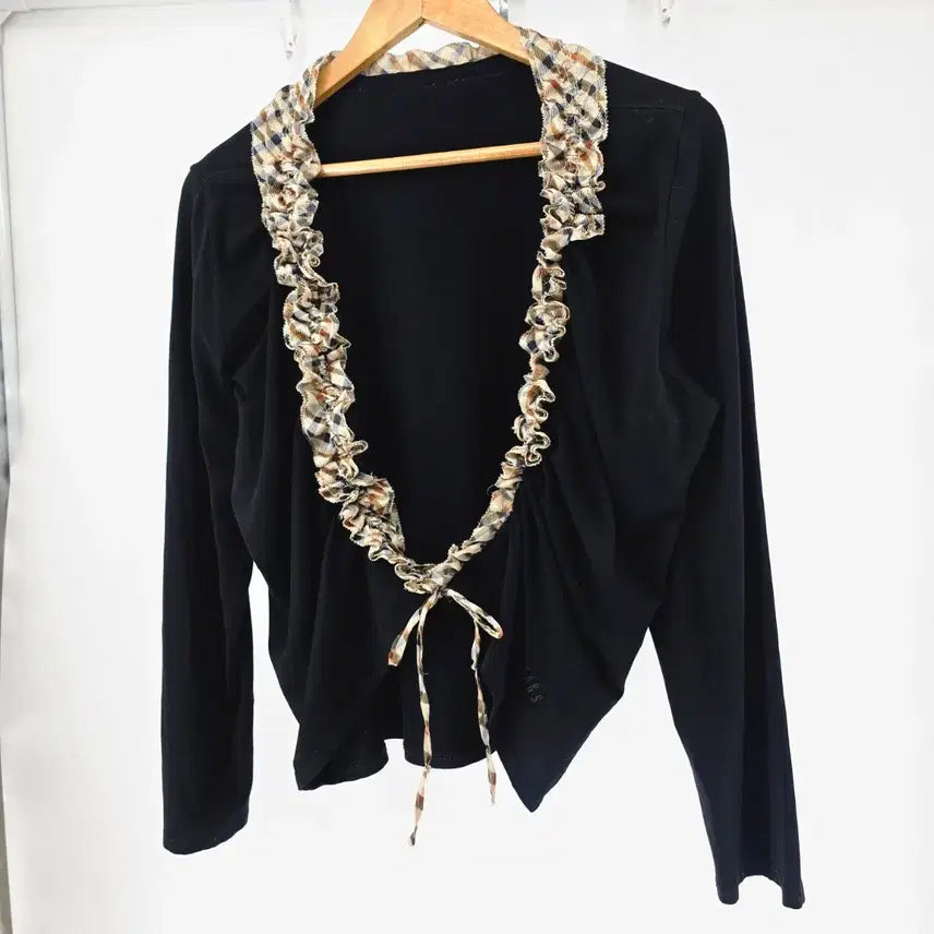 [BUNJANG] DAKS LONDON Ruffle Cardigan / DAKS LONDON 프릴 가디건입니다