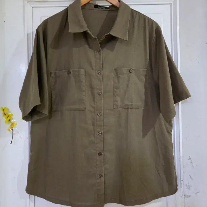 [BUNJANG] Summer Cool Linen-Blend Blouse / 여름 시원한 빅 고급스러운 마 50 면50스판   블라우스  깨끗해요