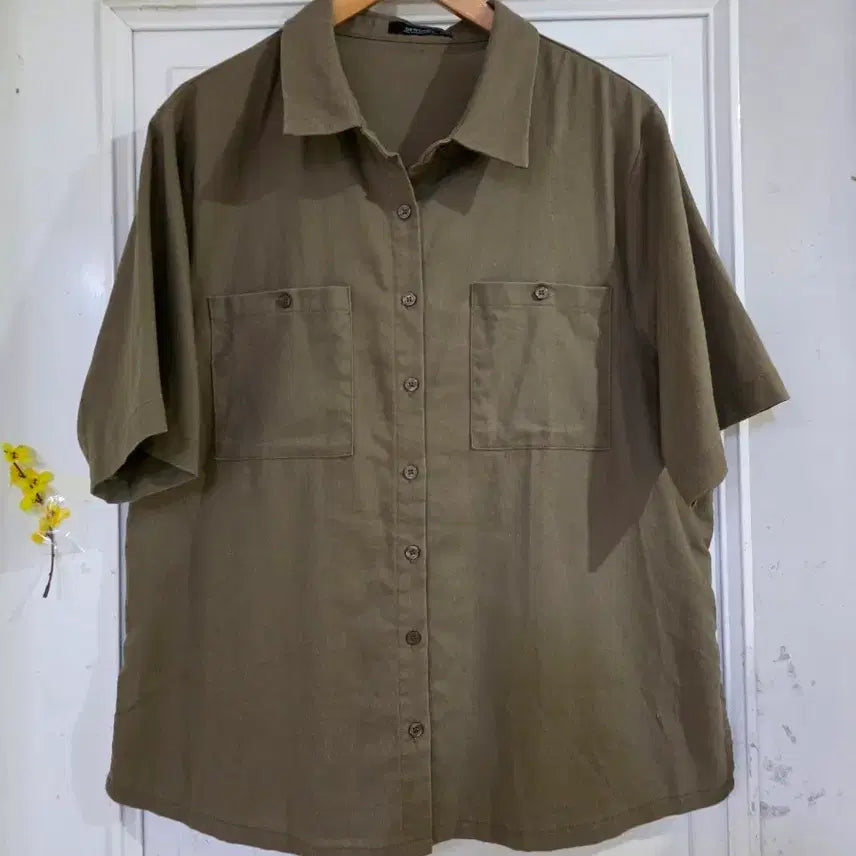 [BUNJANG] Summer Cool Linen-Blend Blouse / 여름 시원한 빅 고급스러운 마 50 면50스판   블라우스  깨끗해요