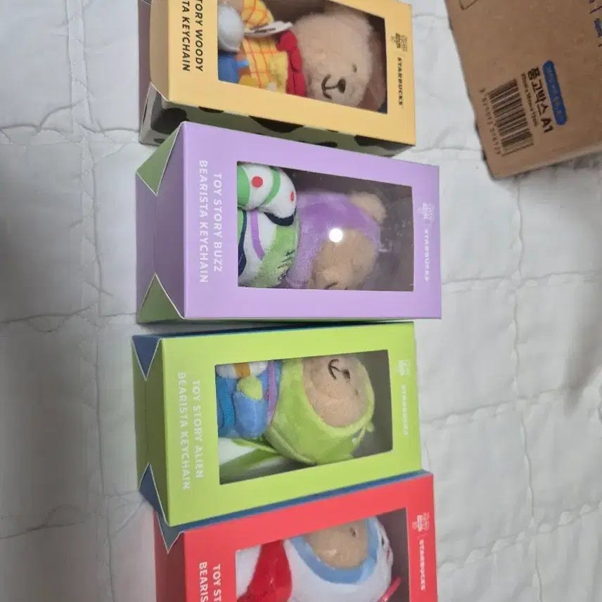 [BUNJANG] Starbucks Toy Story Bearista Keyring Set (4 Types, Sealed) / 스타벅스 토이스토리 베어리스타 키링 세트 4종 미개봉