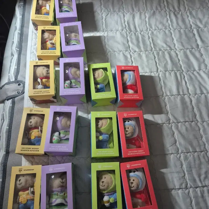 [BUNJANG] Starbucks Toy Story Bearista Keyring Set (4 Types, Sealed) / 스타벅스 토이스토리 베어리스타 키링 세트 4종 미개봉