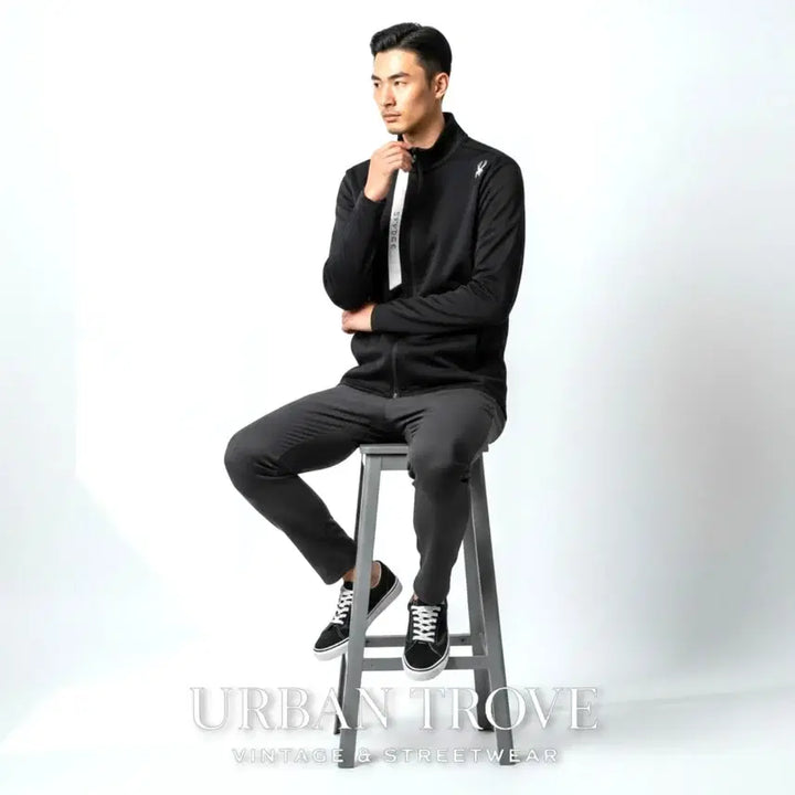 [BUNJANG] Spyder Performance Full Zip Training Jacket Black XL (105) / 스파이더 트레이닝 집업 블랙 XL 105