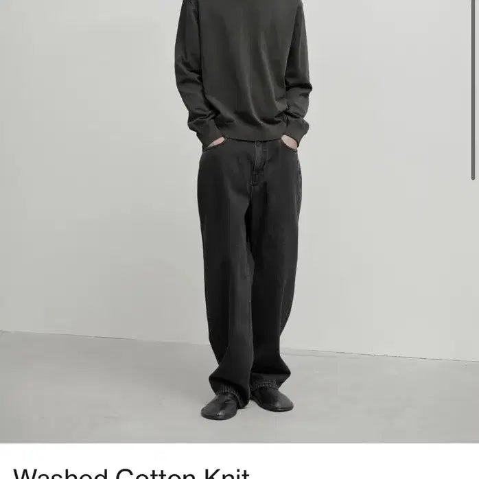 [BUNJANG] Brown Yak Washed Cotton Knit / 브라운야드 워시드 코튼니트