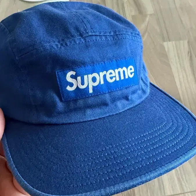 [BUNJANG] Supreme Washed Twill Chino Camp Cap Royal Blue / 슈프림 워시드 트윌치노 캠프캡 로얄