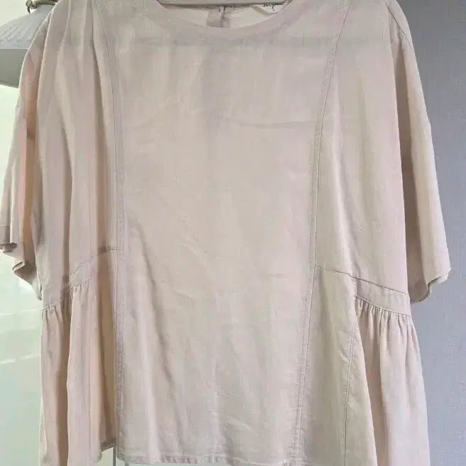 [BUNJANG] Tencel Linen Blouse - Beige / 텐셀린넨 블라우스 베이지
