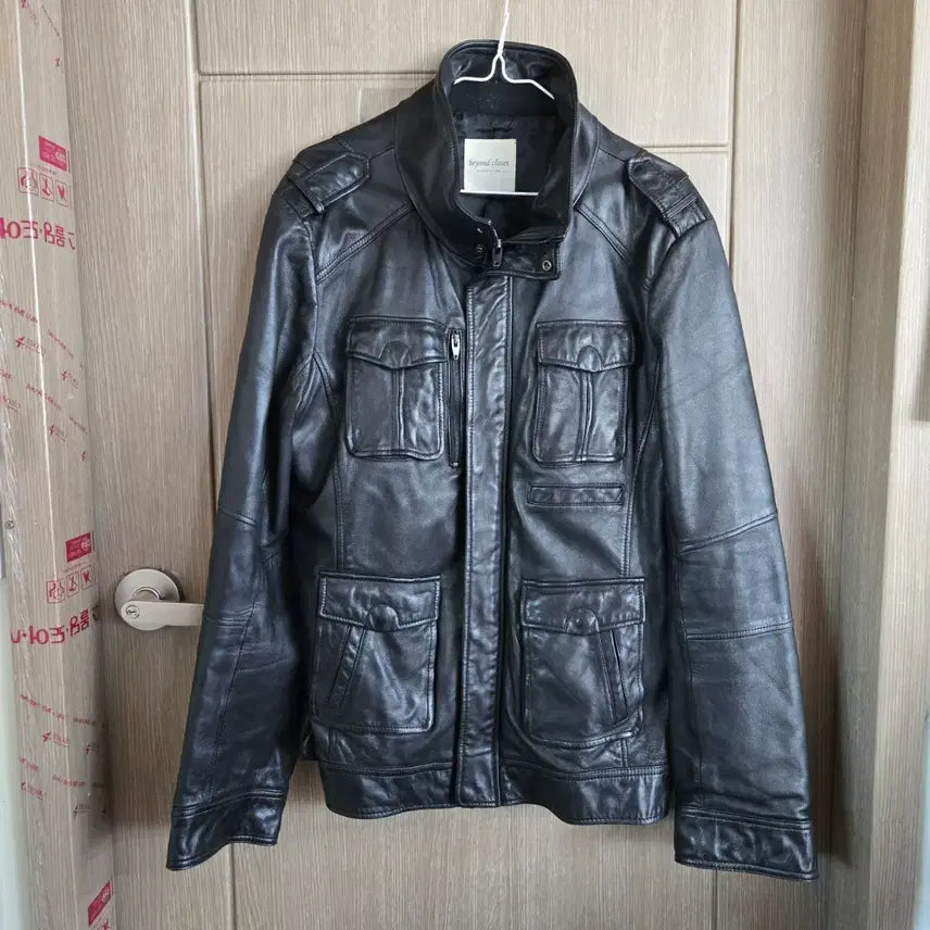 [BUNJANG] Beyond Closet Black Leather Jacket / 비욘드클로젯 블랙 가죽 자켓