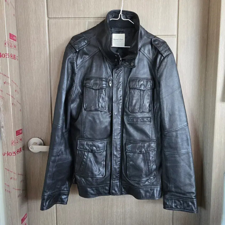 [BUNJANG] Beyond Closet Black Leather Jacket / 비욘드클로젯 블랙 가죽 자켓