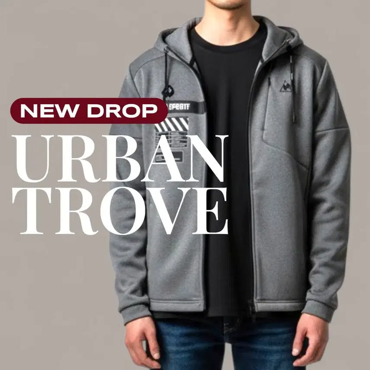 [BUNJANG] Le Coq Sportif Fleece Lined Hooded Zip-Up Jacket - Grey, Size M (95) / 르꼬끄 스포르티프 기모 후드 집업 그레이 M 95