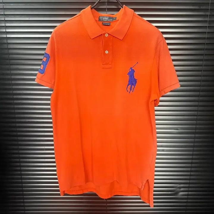 [BUNJANG] Polo Ralph Lauren Big Pony Short Sleeve Polo T-Shirt Orange L / 폴로 랄프로렌 빅포니 카라티 반팔 티셔츠 주황색 오렌지 PK L 100