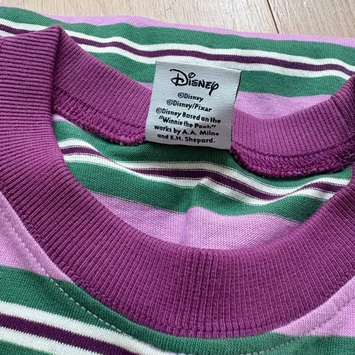 [BUNJANG] Disney Stripe Long Sleeve T-Shirt / 디즈니 스트라이프 롱티셔츠