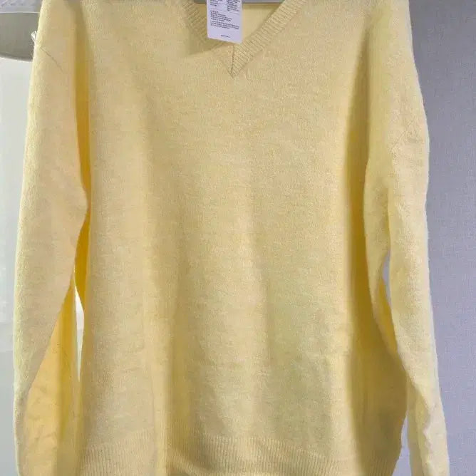 [BUNJANG] 8 Seconds Yellow V-Neck Knit L / 8세컨즈 옐로우 브이넥 니트 L (새상품)
