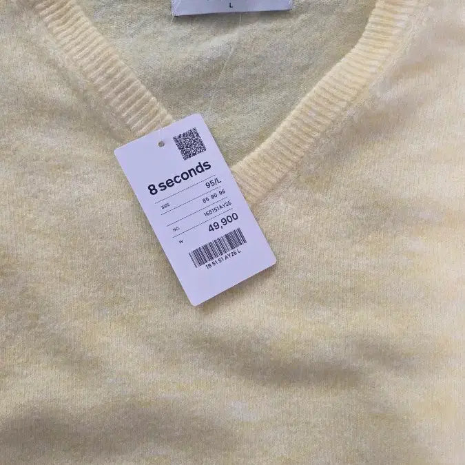 [BUNJANG] 8 Seconds Yellow V-Neck Knit L / 8세컨즈 옐로우 브이넥 니트 L (새상품)