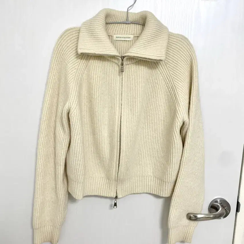 [BUNJANG] Two-Way Sweater Jacket Ivory / 투웨이 스웨터 자켓 아이보리