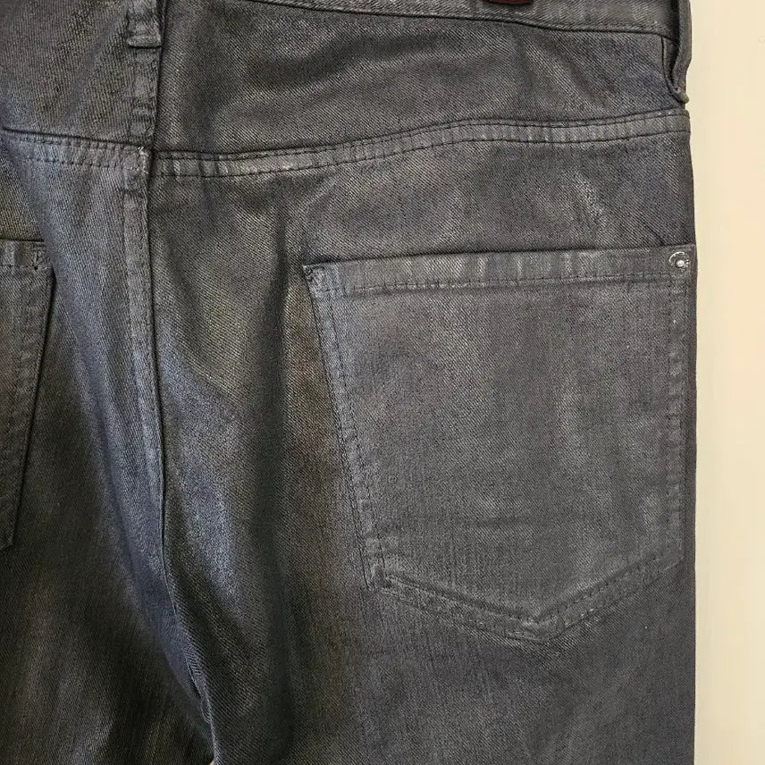 [BUNJANG] DSQUARED2 Wax Coated Black Denim Slim Fit Jeans (Size 48) / [정품] 디스퀘어드 디퀘 블랙 왁스코팅진 데님 슬림핏 48