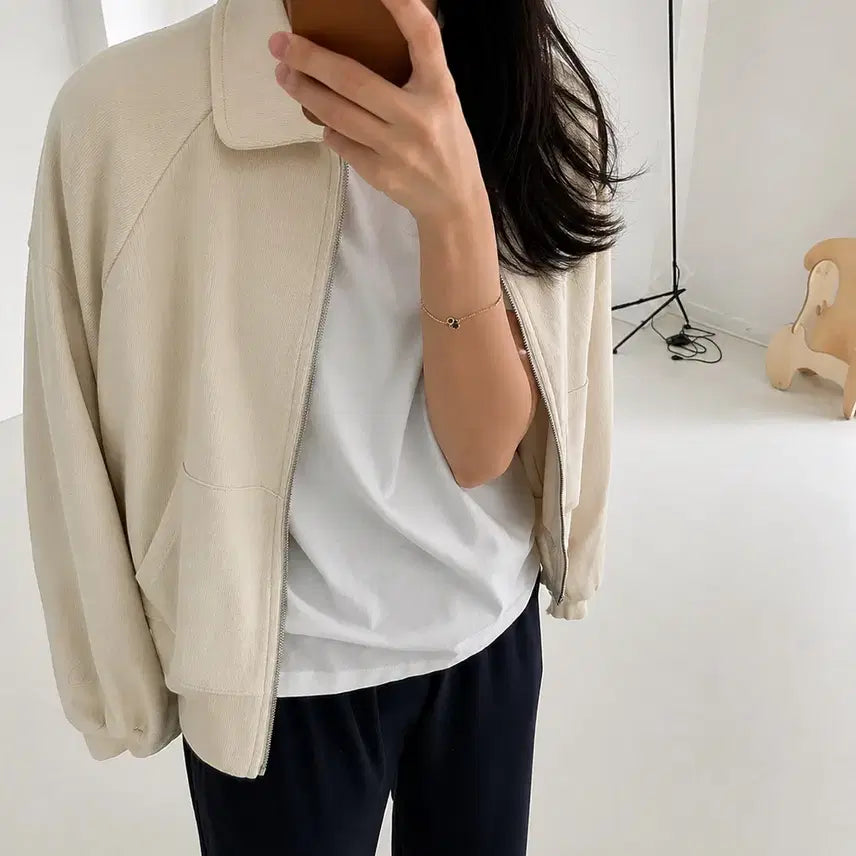 [BUNJANG] BEMUSE (VENUET) Collar Zip-Up Set / 비뮤즈(베뉴엣) 카라 집업 세트