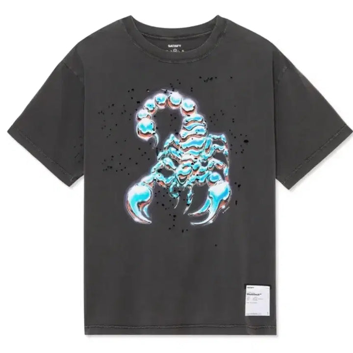 [BUNJANG] Satisfy Running Scorpion T-Shirt Aged Black / satisfy 러닝 스콜피온 티셔츠