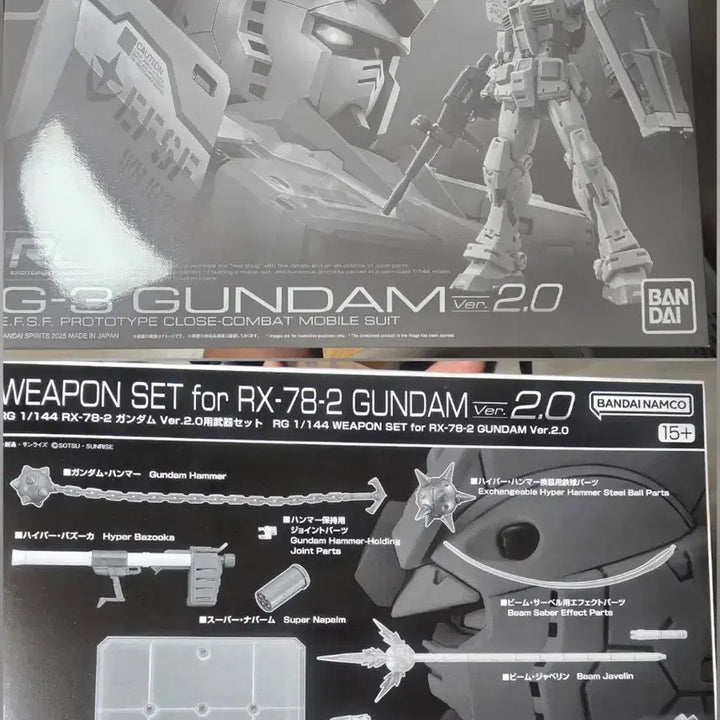 [BUNJANG] RG Gundam 2.0 G-3 with Option Set / rg 건담 2.0 G-3 + 옵션세트