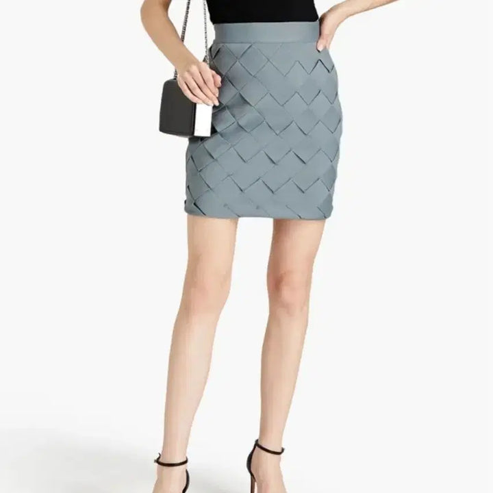 [SOLD OUT] 에르베레제 herve leger 위빙패턴스커트 L