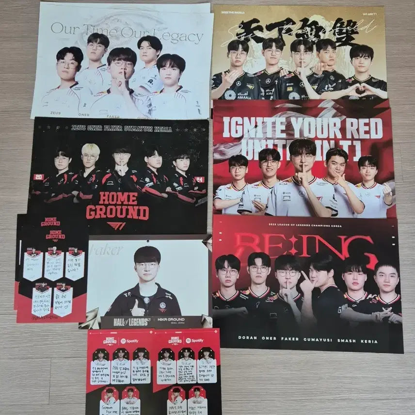 [BUNJANG] T1 Cheerleaders Bundle Set (League, Worlds, Home Ground) / T1 티원 치어풀 일괄 (리그, 월즈, 홈그라운드) 제오페구케 도오페구케