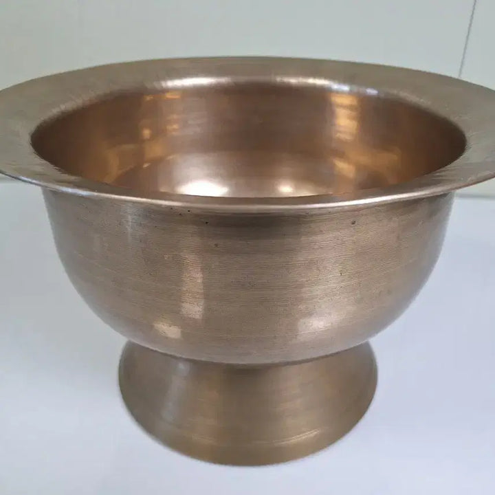 [BUNJANG] Bronze Traditional Bangja Tteok Bowl / 근대사 수집 옛날 민속품 동 브론즈 전통 방자 함지 떡동이