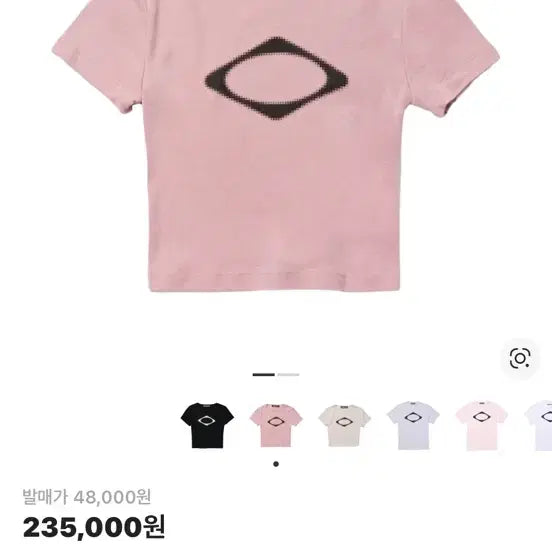 [BUNJANG] MSCHF Rhombus Blur Mini T-Shirt Pink / 미스치프 롬버스 블러 미니 티셔츠 핑크