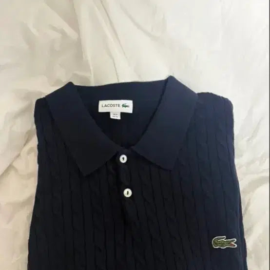 [BUNJANG] Lacoste Cable Polo Shirt Navy / 정가 23만) 라코스테 lacoste 케이블 폴로셔츠 네이비